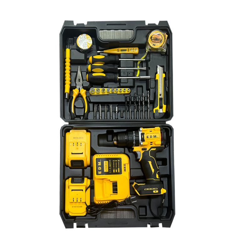 Kit de herramientas con taladro